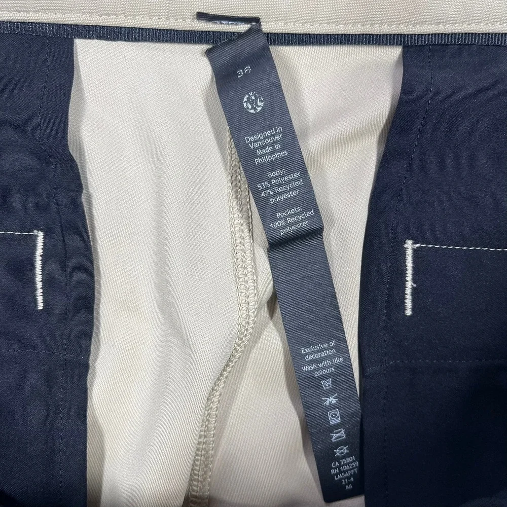Lululemon Commission Slim-Fit Pants Mens 38 Khaki Tan Performance Chino READ